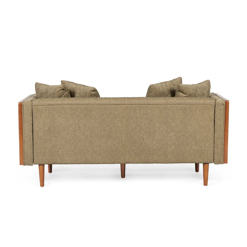 Retro Modern Loveseat With Button Tufted Upholstery by HouseOfZazla