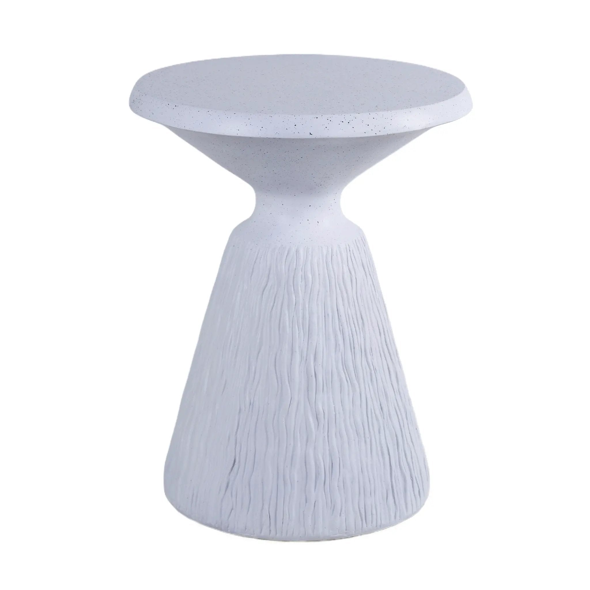 Outdoor End Table, Round Garden Stool - Aqua Gray by Unique Piece Furniture