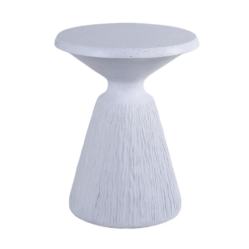 Outdoor End Table, Round Garden Stool - Aqua Gray by Unique Piece Furniture