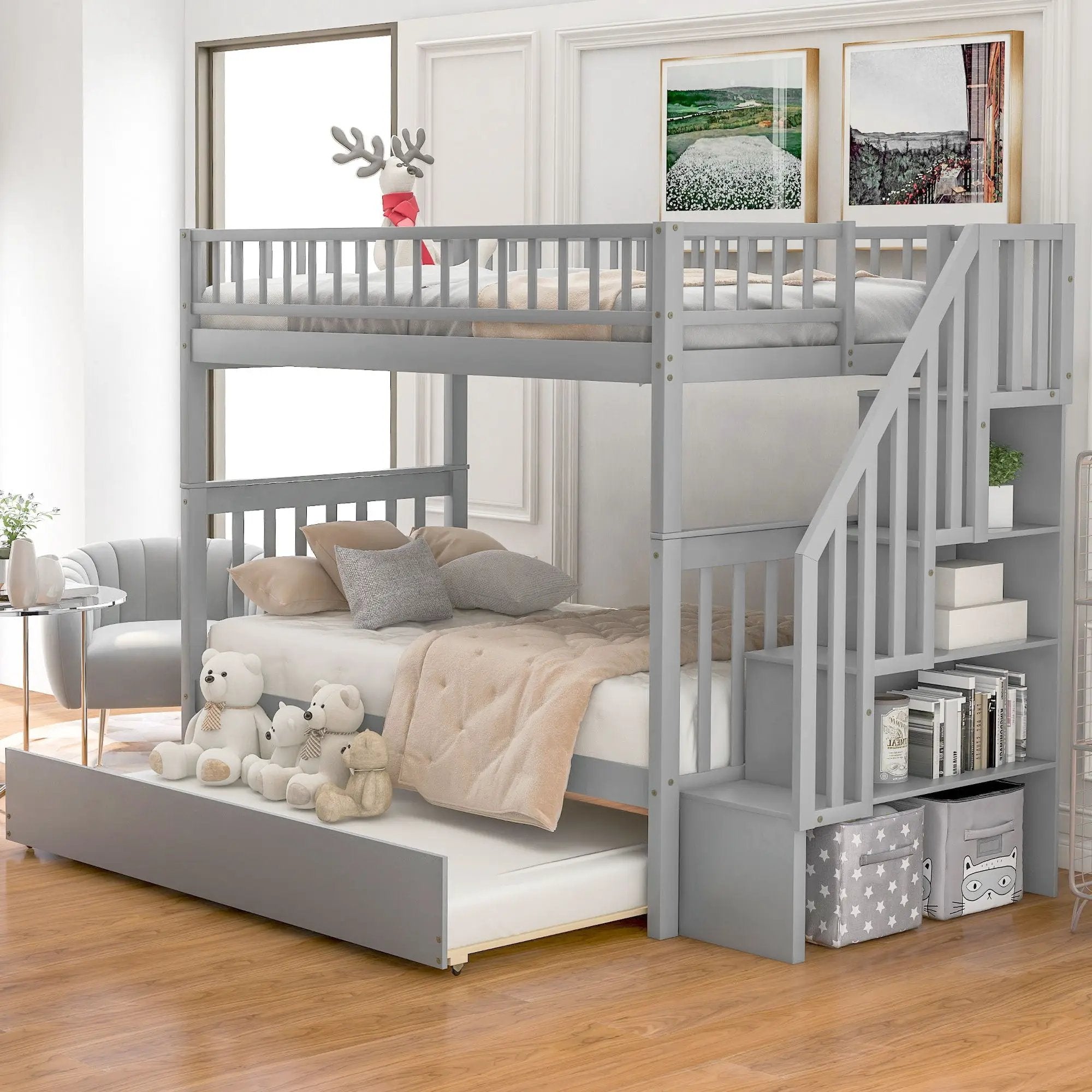 Bunk Bed With Staircase by HouseOfZazla