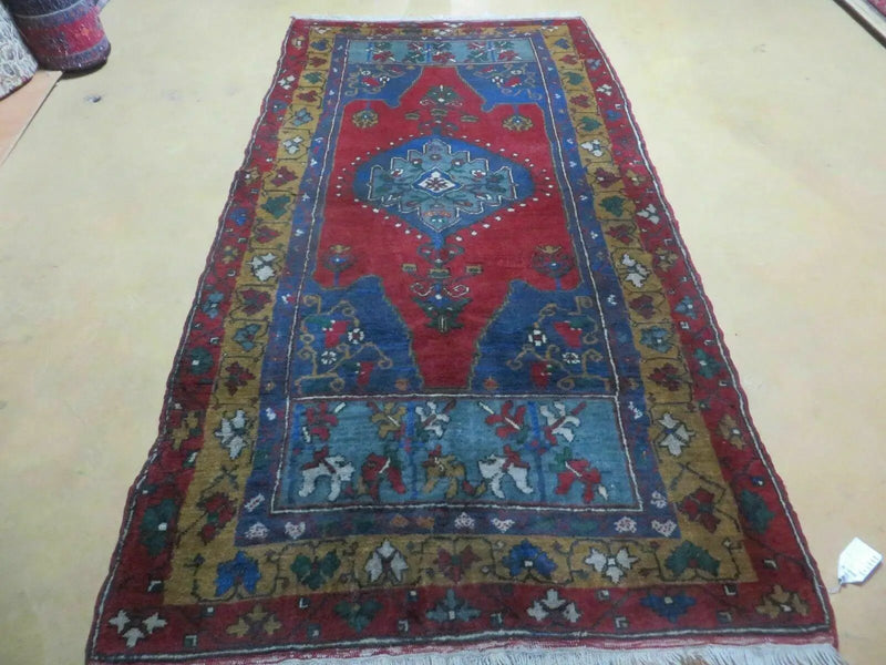 4' X 8' Vintage Handmade Turkish Kazak Pattern Wool Rug Carpet Nice # 105 by Jewel Rugs