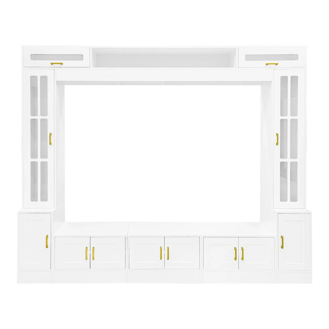 Wall Unit Entertainment Center With Bookshelves For TVs Up to 80" by HouseOfZazla