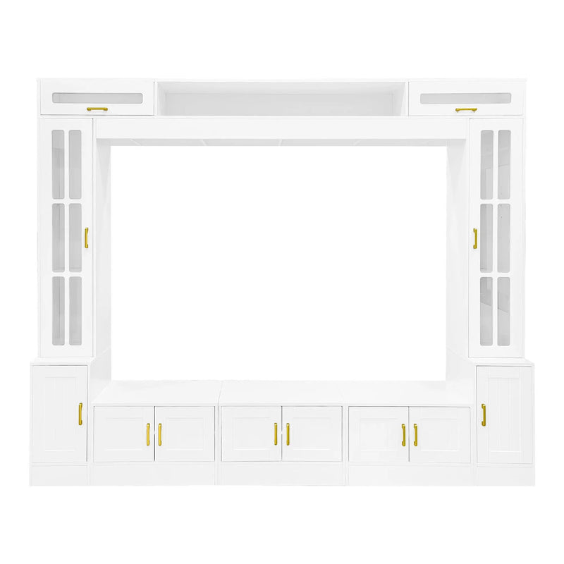Wall Unit Entertainment Center With Bookshelves For TVs Up to 80" by HouseOfZazla