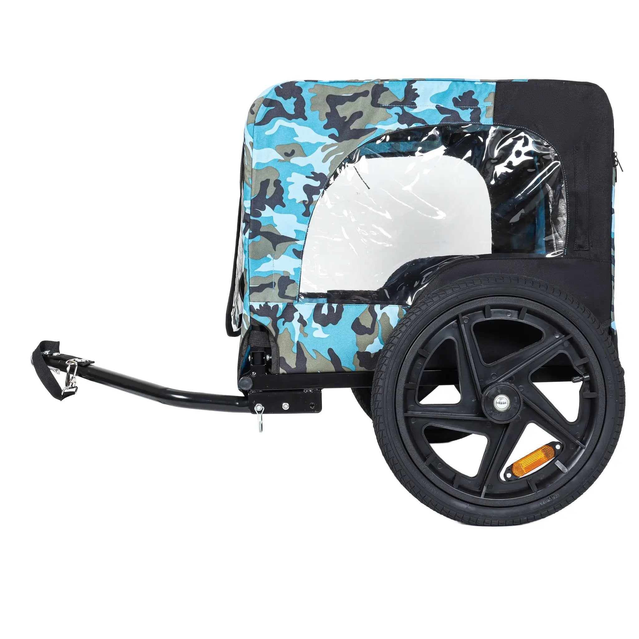 Outdoor Heavy Duty Collapsible Pet Bike Trailer with 16-Inch Wheels by HouseOfZazla