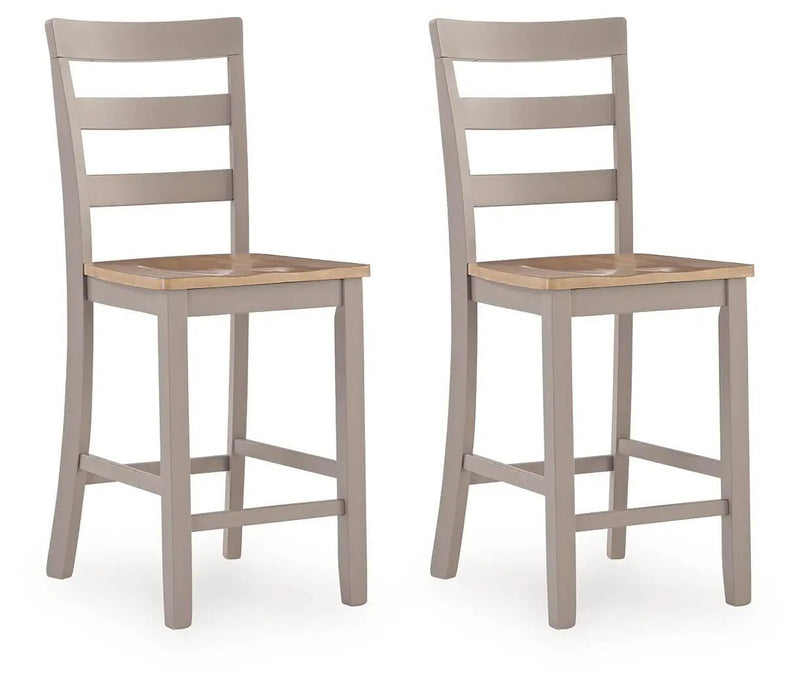 Harperfeld - Barstool (Set of 2) - Natural / Gray by Unique Piece Furniture