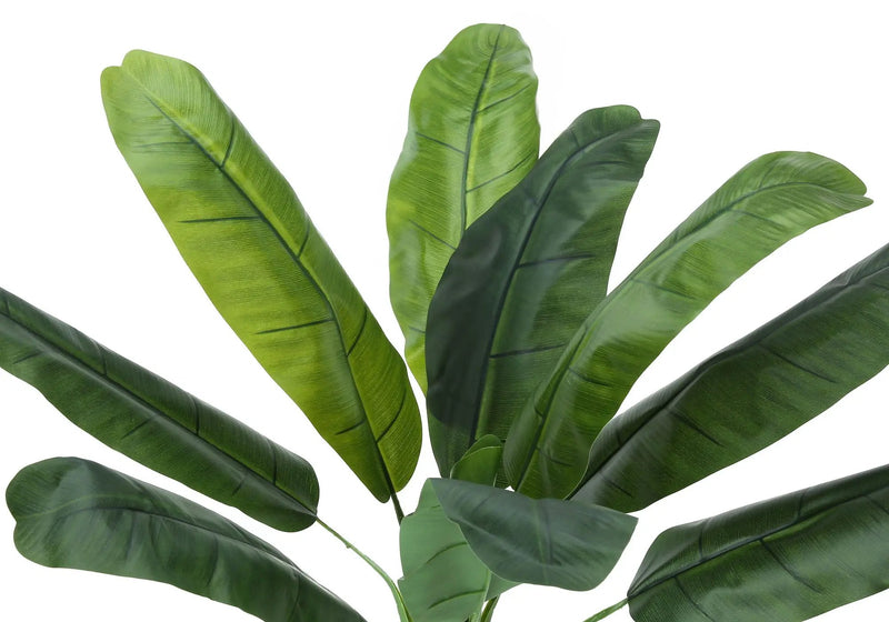 43" Tall, Artificial Plant, Banana Tree, Indoor, Faux, Fake, Floor, Greenery, Potted, Real Touch, Decorative - Green / Black by Unique Piece Furniture
