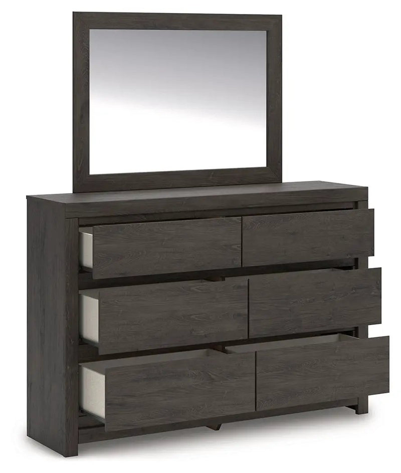 Fraluna - Dresser And Mirror - Charcoal by Unique Piece Furniture