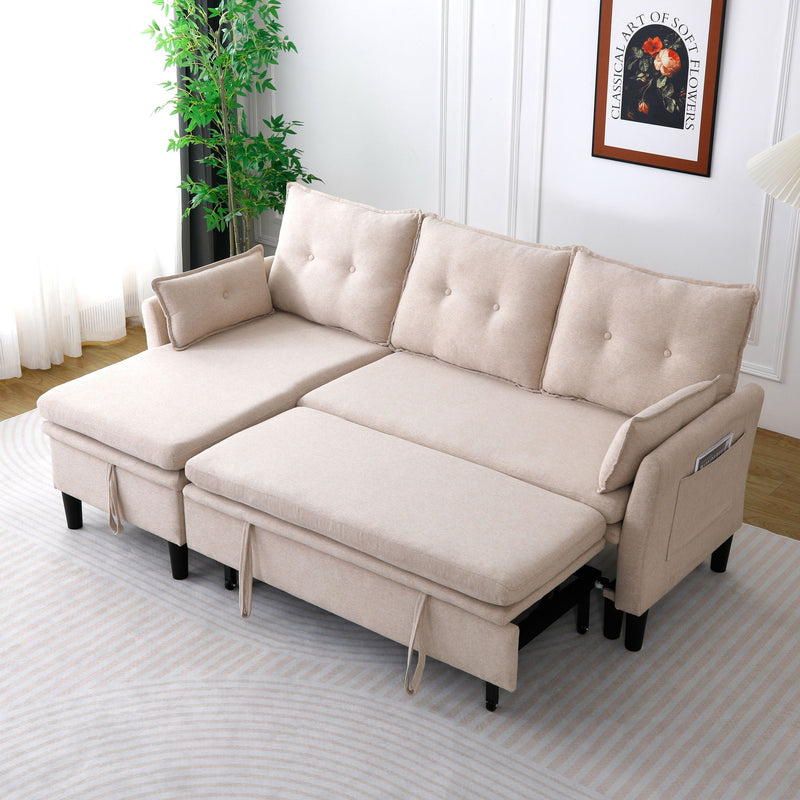 L-Shaped Reversible Chaise Sectional Sofa With Storage by HouseOfZazla