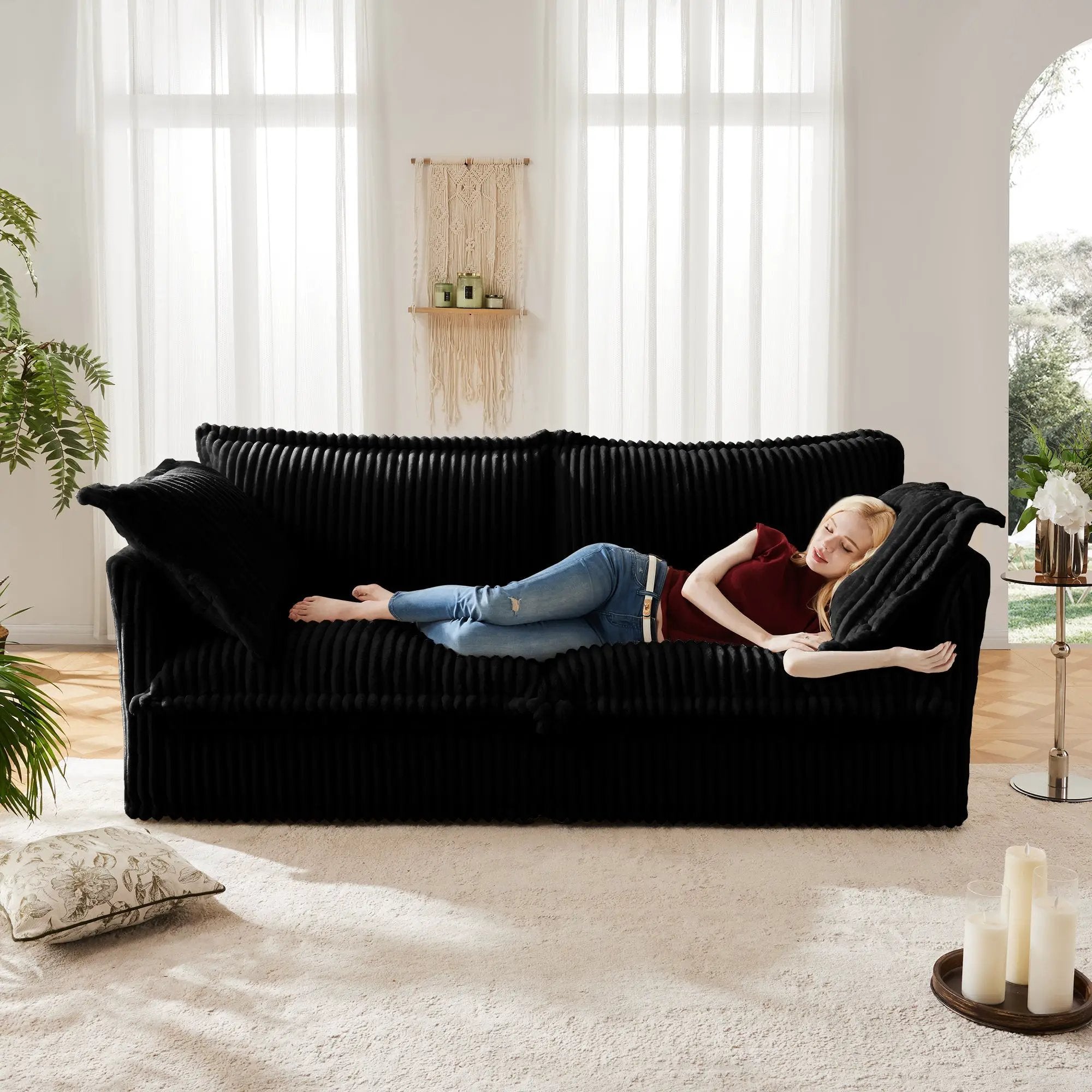 Modern Slipcovered 2-Seat Sofa Couches for Living Room by HouseOfZazla