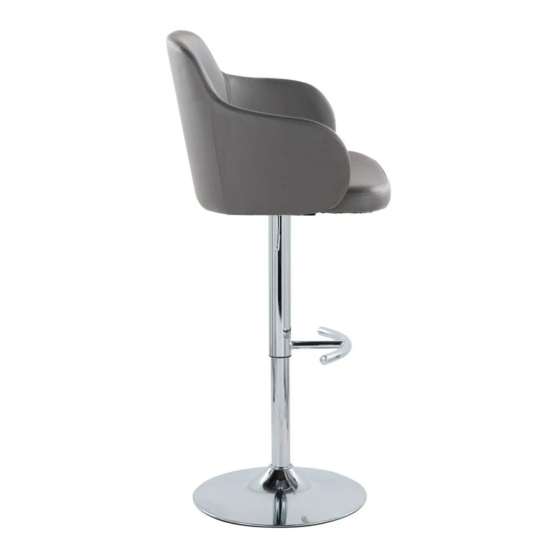 Boyne - Contemporary Adjustable Barstool With Swivel & Rounded T Footrest (Set of 2) by Unique Piece Furniture