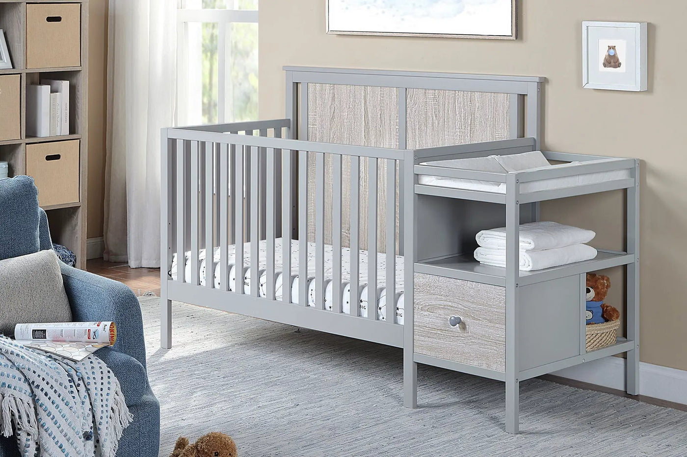 Connelly - 4-in-1 Crib and Changer Combo by Unique Piece Furniture