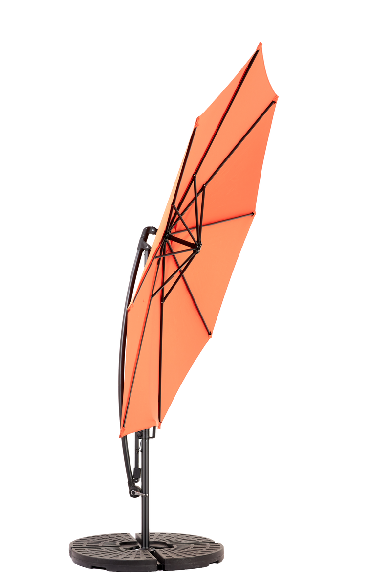 10ft Offset Hanging Market Patio Umbrella with Easy Tilt Adjustment by HouseOfZazla