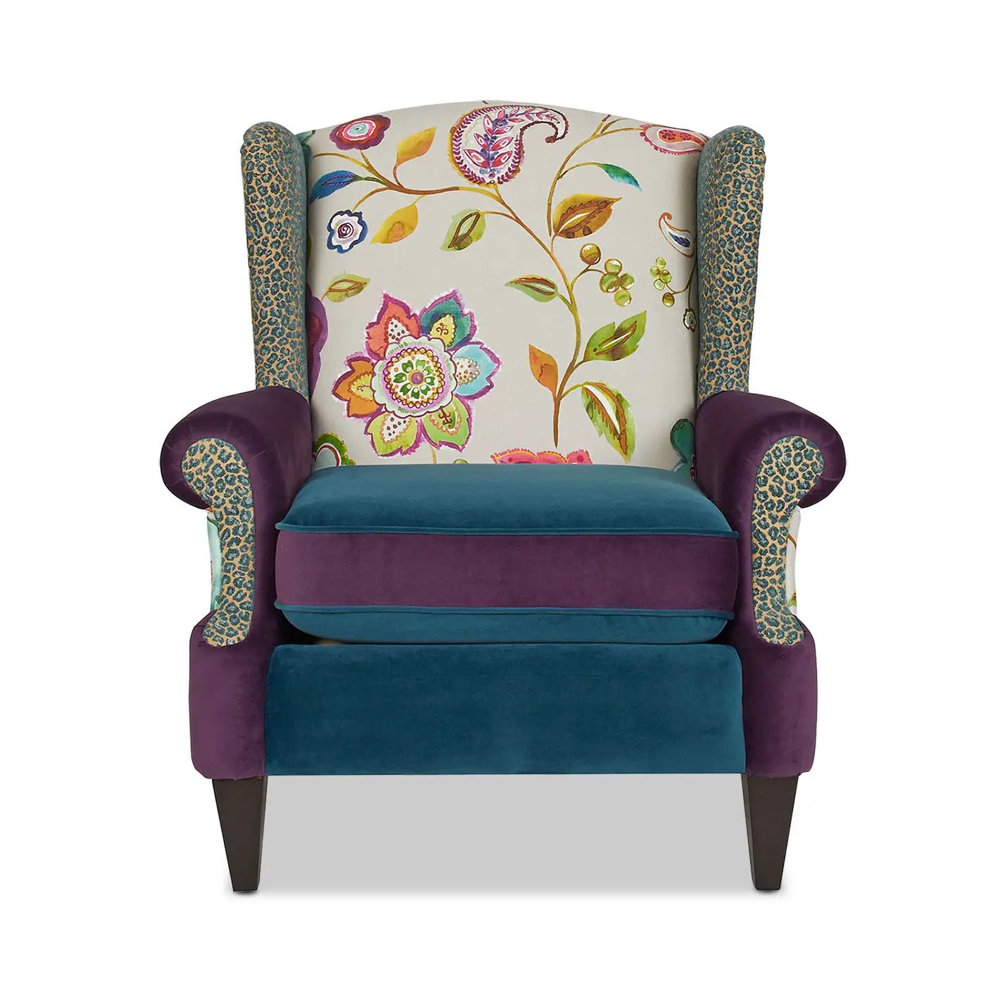 Anya - Boho Chic Wingback Accent Arm Chair by HouseOfZazla
