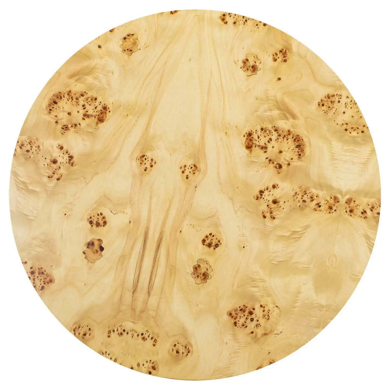 Nebula - Round Pillar Leg Coffee Table - Warm Natural Brown Burl by Unique Piece Furniture