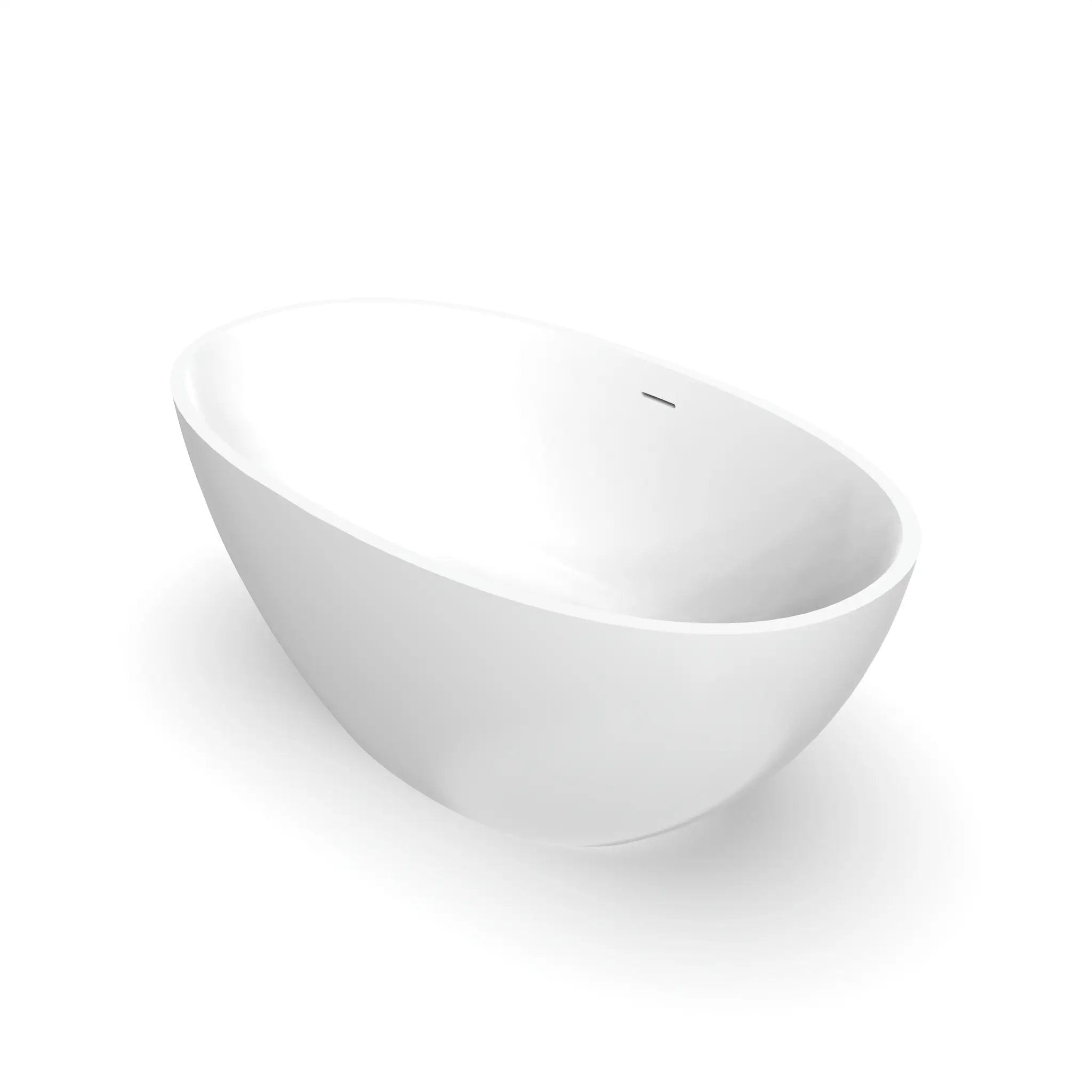 55 Inch Freestanding Solid Surface Soaking Bathtub by HouseOfZazla