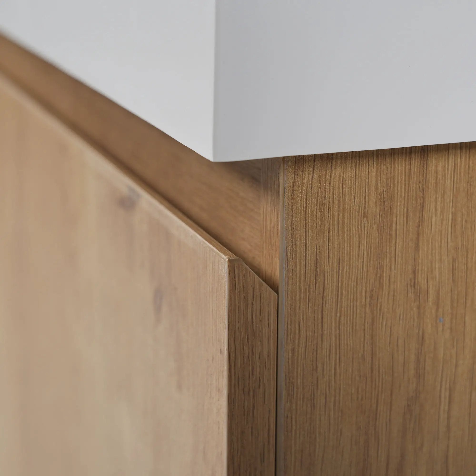 Double Sink Bathroom Vanity, Cabinet & Soft Close Doors, Divided Drawers, Wall Mounted Storage - Wood
