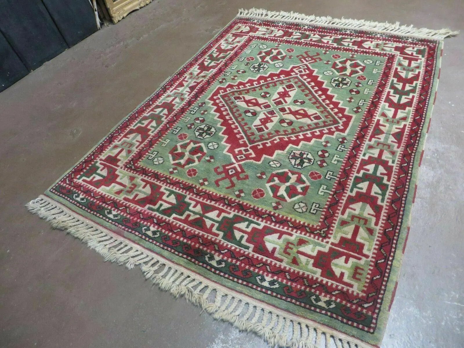4' X 6' Vintage Handmade Turkish Kazak Design Wool Rug Carpet Nice by Jewel Rugs