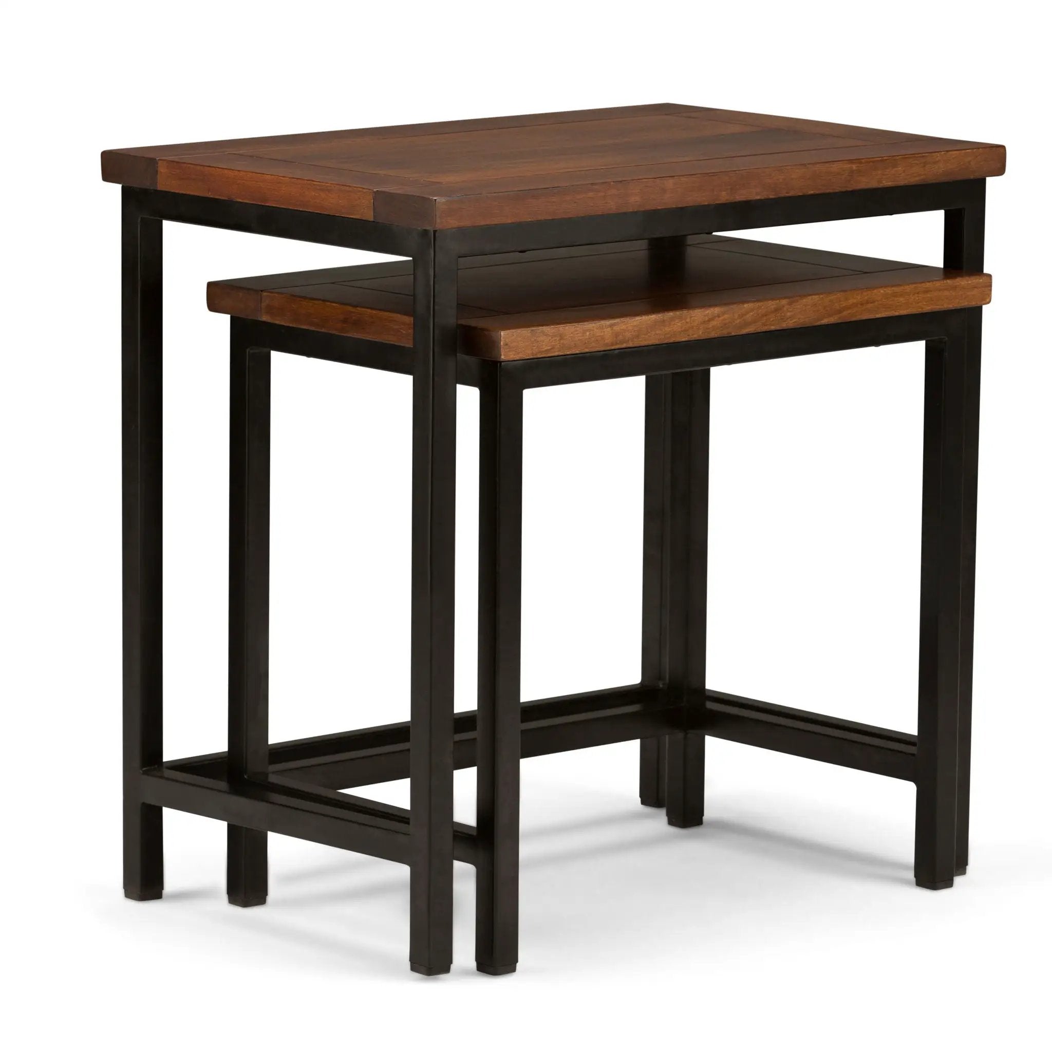 Skyler - 2 Piece Nesting Side Table - Dark Cognac Brown by Unique Piece Furniture