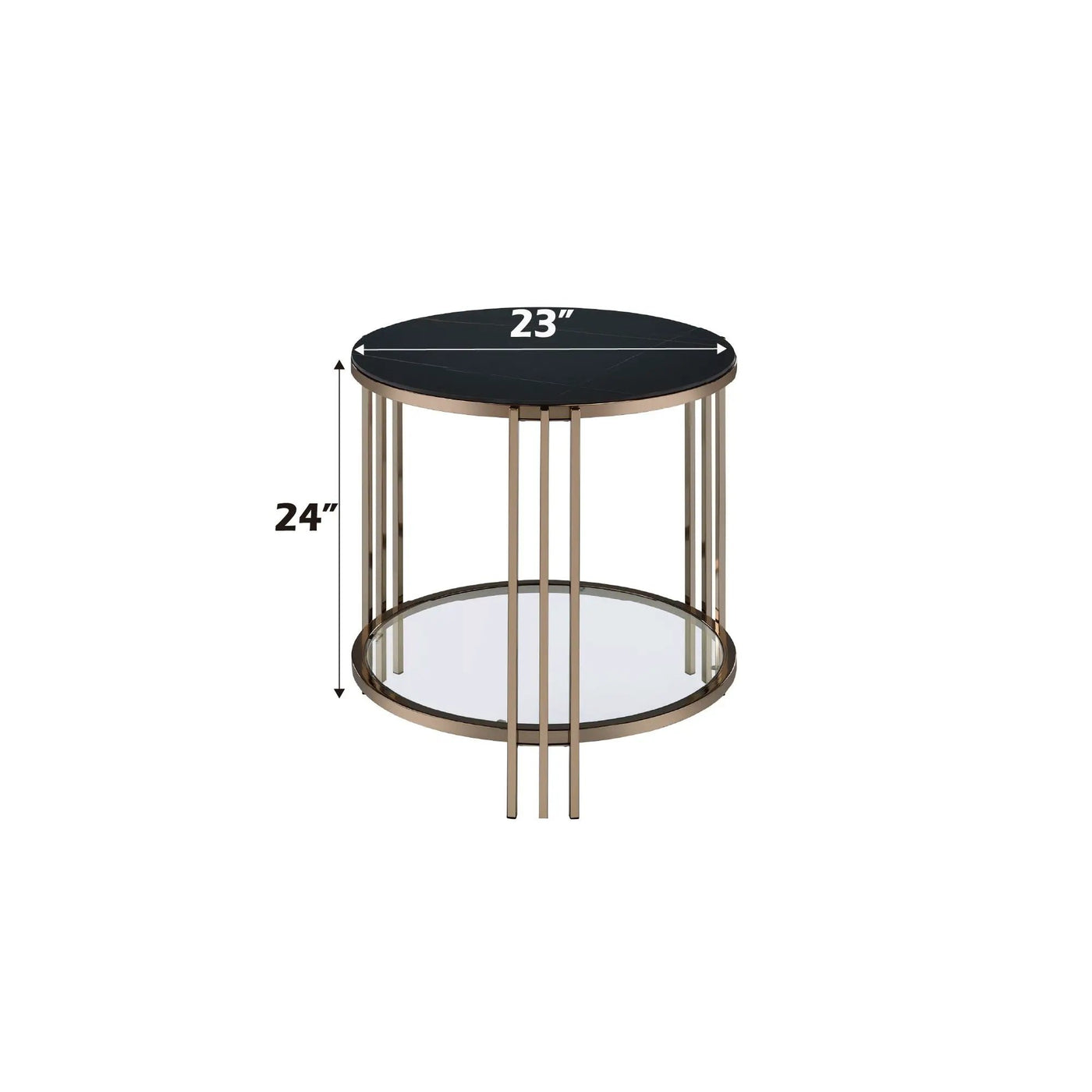 Abisha - Sintered Stone Top Round Table by Unique Piece Furniture