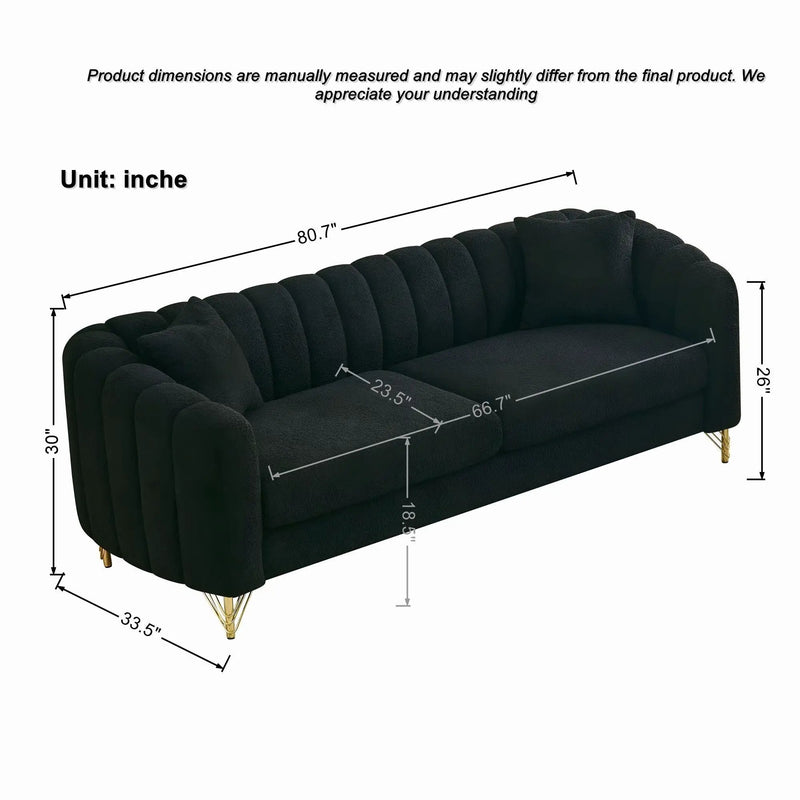 Tufted Oversized Sofa For Living Spaces by Unique Piece Furniture