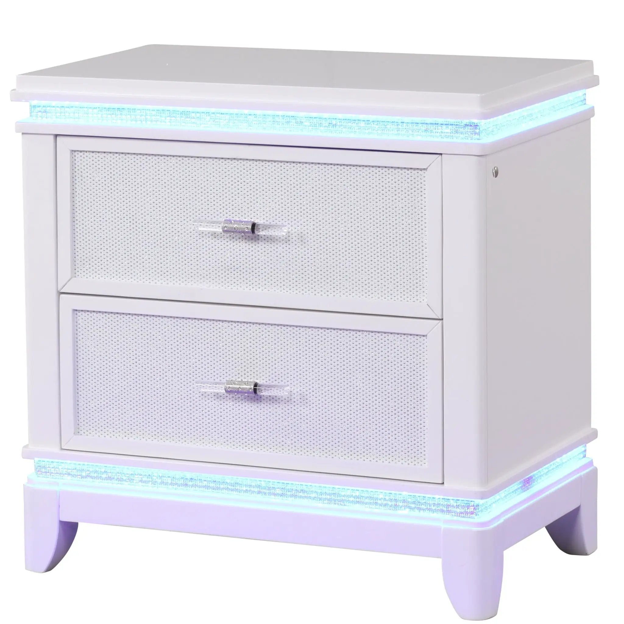 Opium - 2 Drawer Nightstand - White by HouseOfZazla