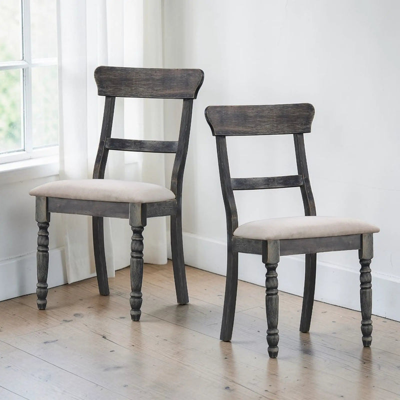 Leventis - Linen Weathered Side Chair (Set of 2) - Light Brown by HouseOfZazla