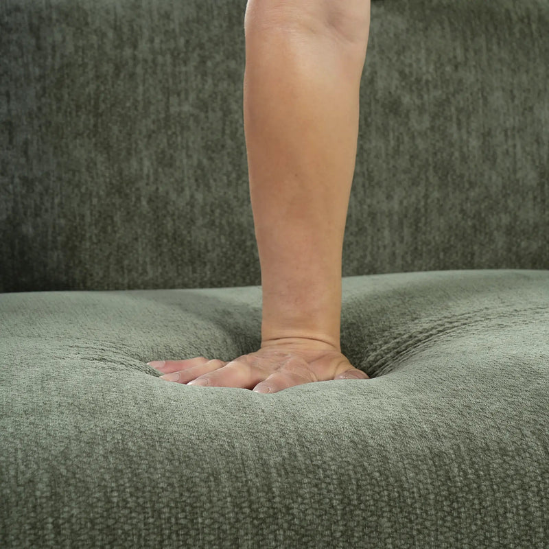 87.4" Modern Minimalist Curved Block Sofa by HouseOfZazla