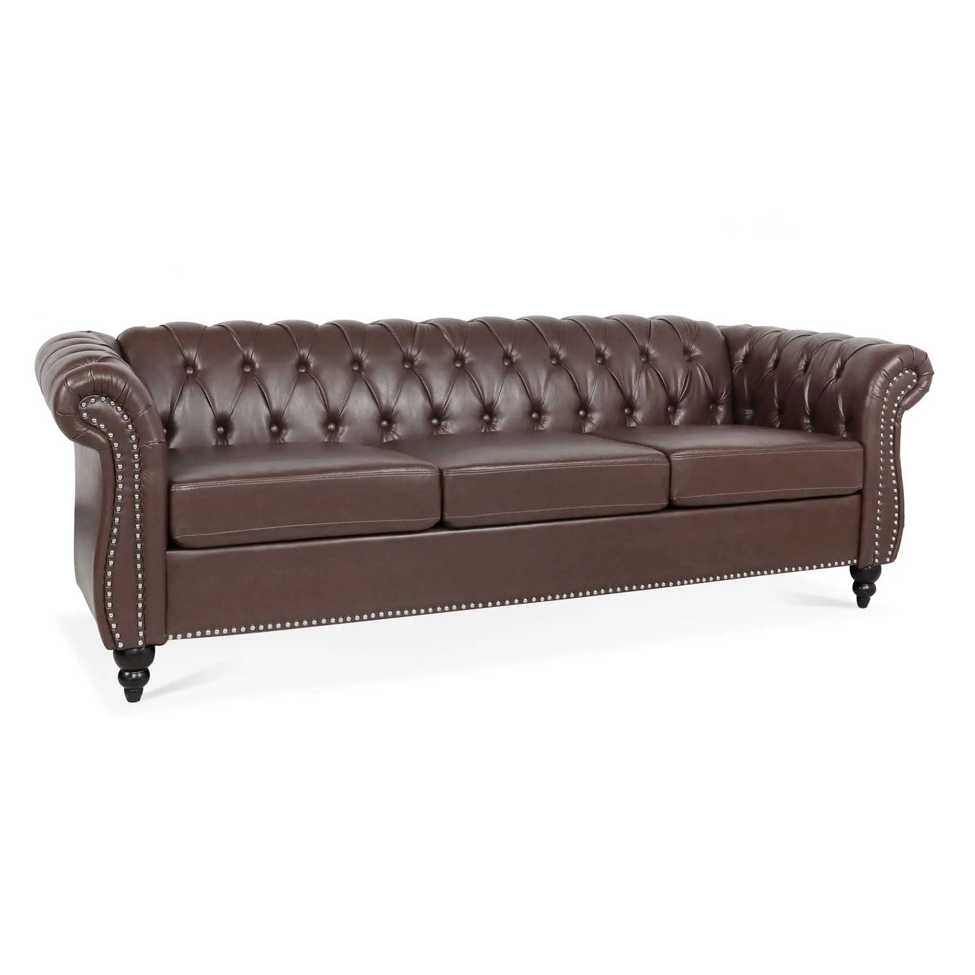 Rolled Arm Chesterfield 3 Seater Sofa by HouseOfZazla