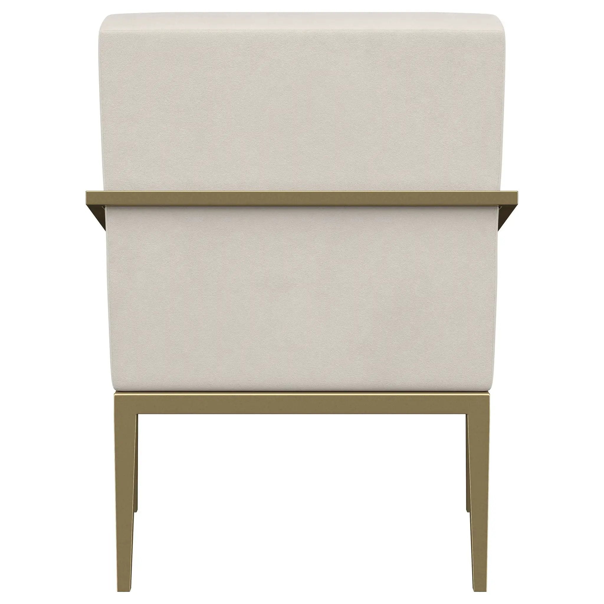 Kirra Upholstered Metal Arm Accent Chair Cream by Unique Piece Furniture