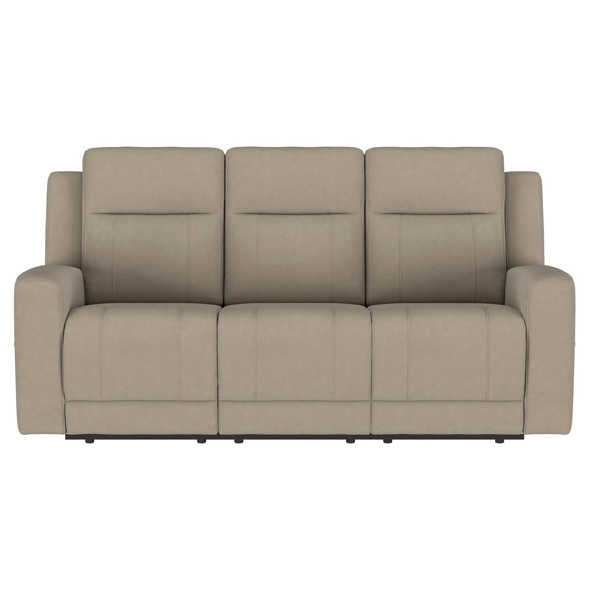 Brentwood 2-piece Upholstered Reclining Sofa Set Taupe by Unique Piece Furniture
