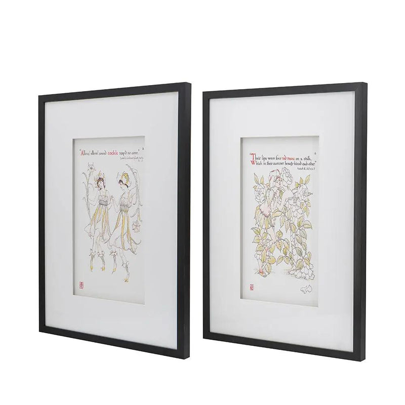 Set of 2 Wall Arts with Black Frames by HouseOfZazla