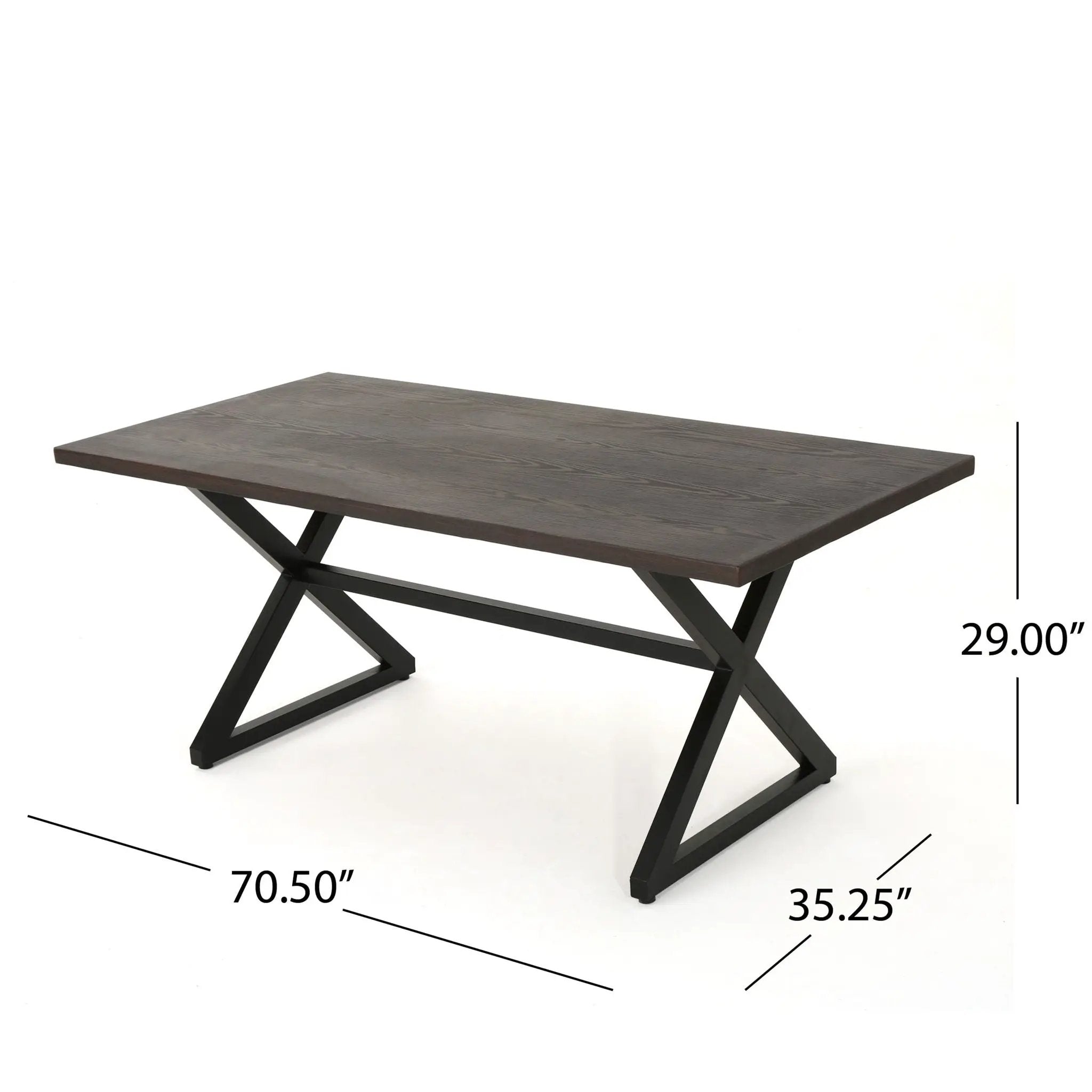 Rolando Outdoor Aluminum Dining Table with Steel Frame by HouseOfZazla