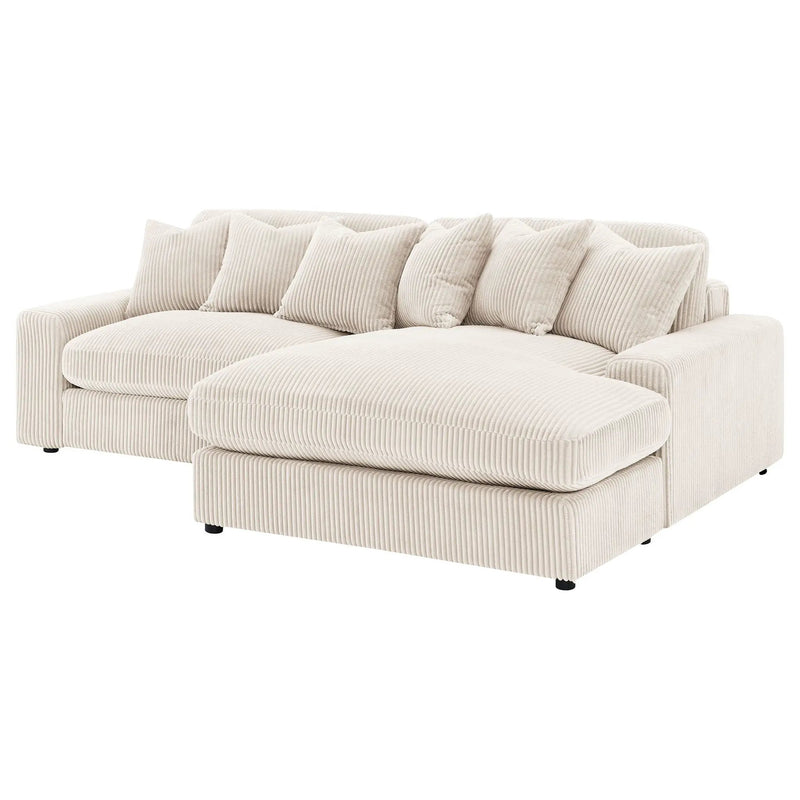 Blaine Upholstered Reversible Chaise Sectional Sofa Sand by Unique Piece Furniture