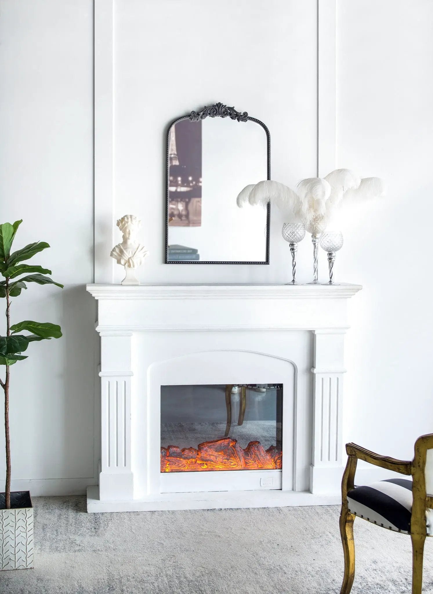 Arch Mirror, Baroque Inspired Wall Decor For Bathroom, Bedroom, Living Room by Unique Piece Furniture