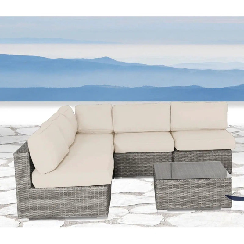 Seating Set With Cushions Handcrafted Wicker Design by Unique Piece Furniture
