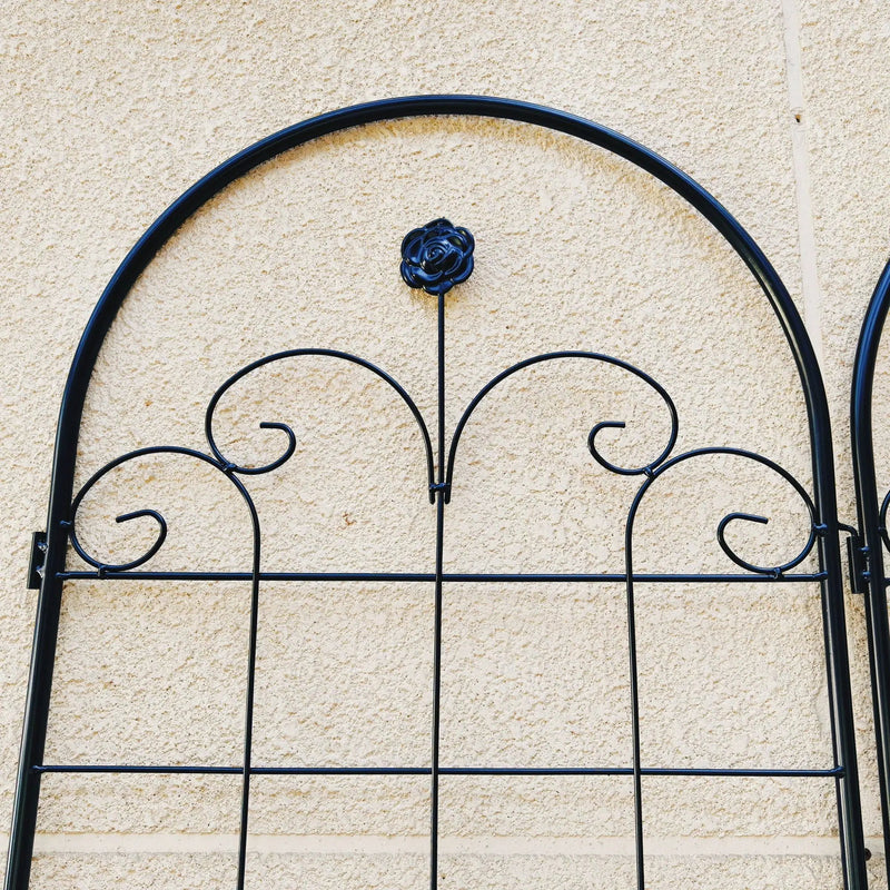 Metal Garden Trellis For Climbing Plants Outdoor Rustproof Plant Support Rose Trellis Netting Trellis by HouseOfZazla