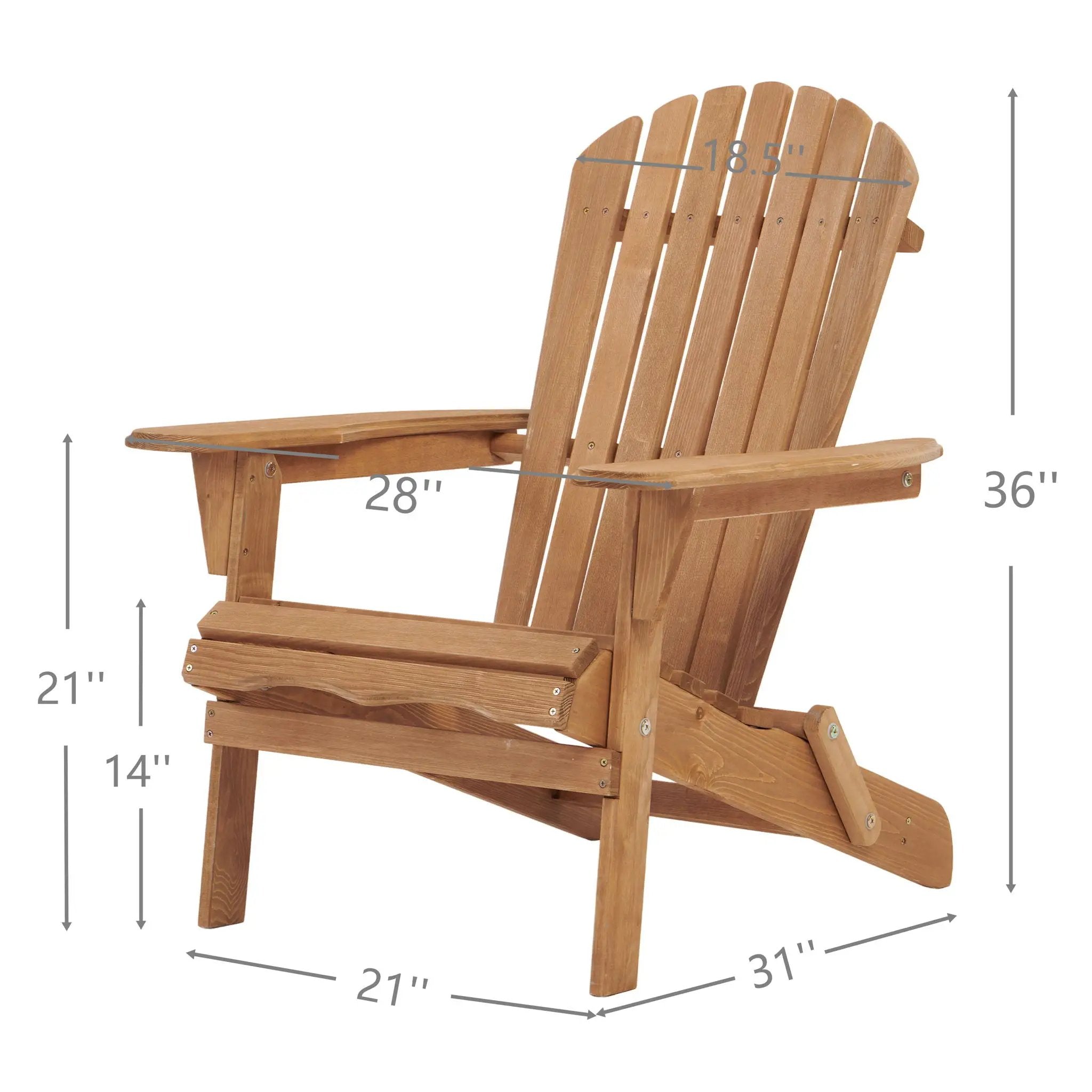 Oversize Outdoor Folding Adirondack Chair, Patio Chair For Garden by HouseOfZazla