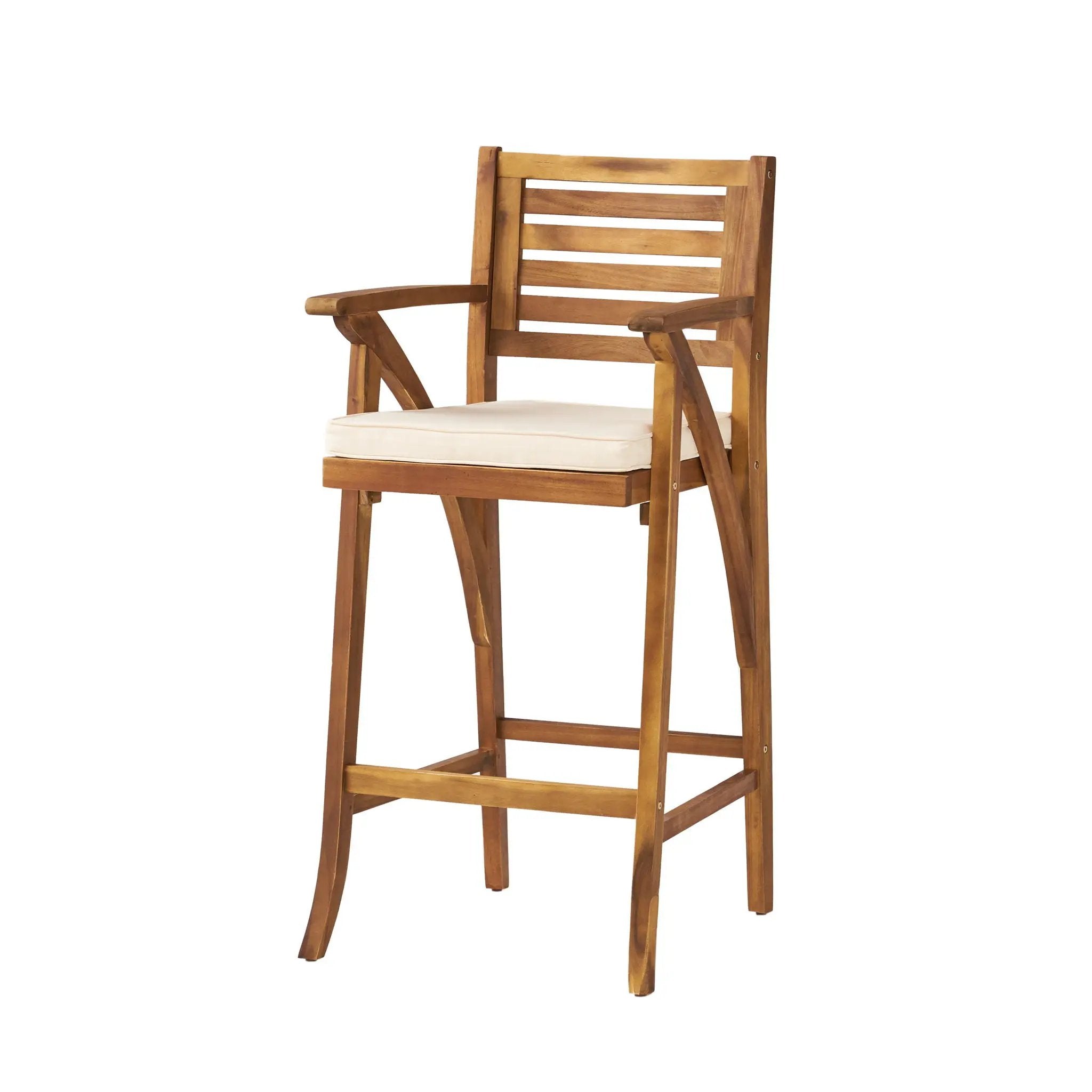 Barstool With Soft Curved Lines And Sturdy Frame (Set of 2) - Brown by HouseOfZazla