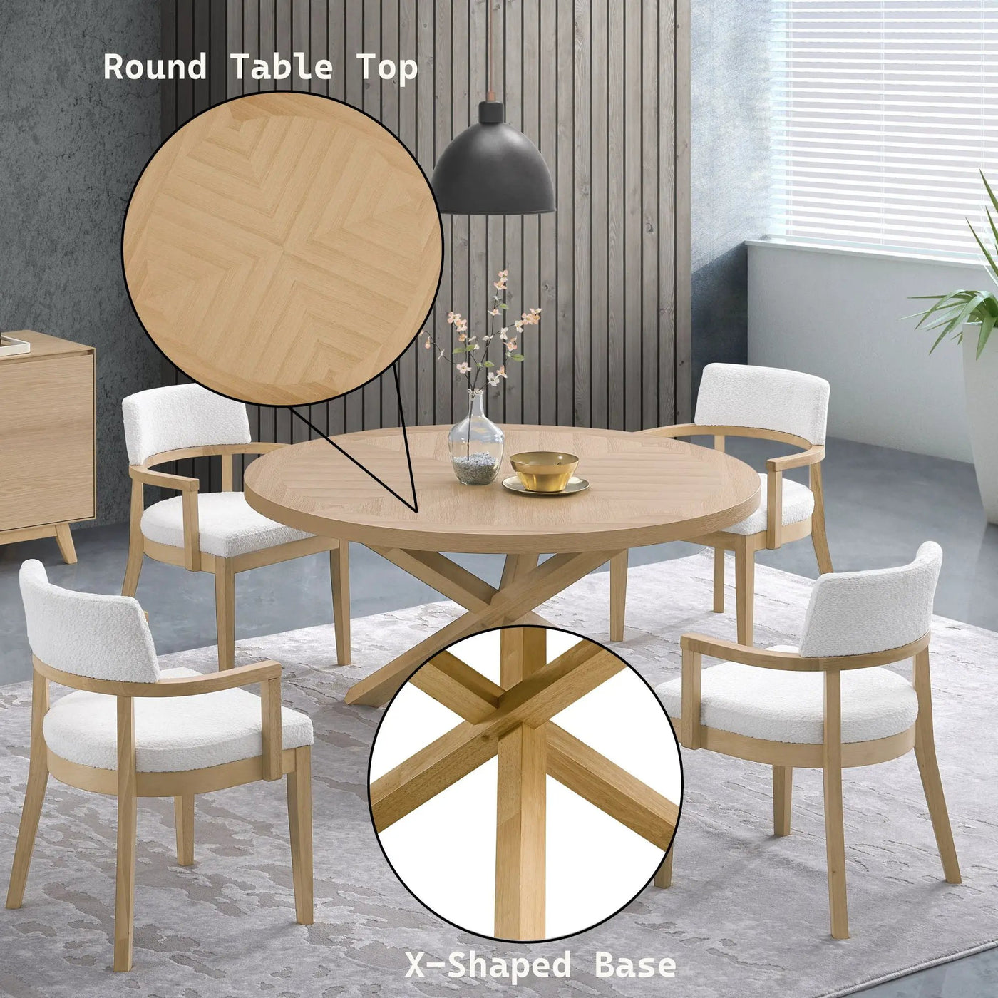 Kasem Round Table With Matching Chair Dining Room Set by HouseOfZazla