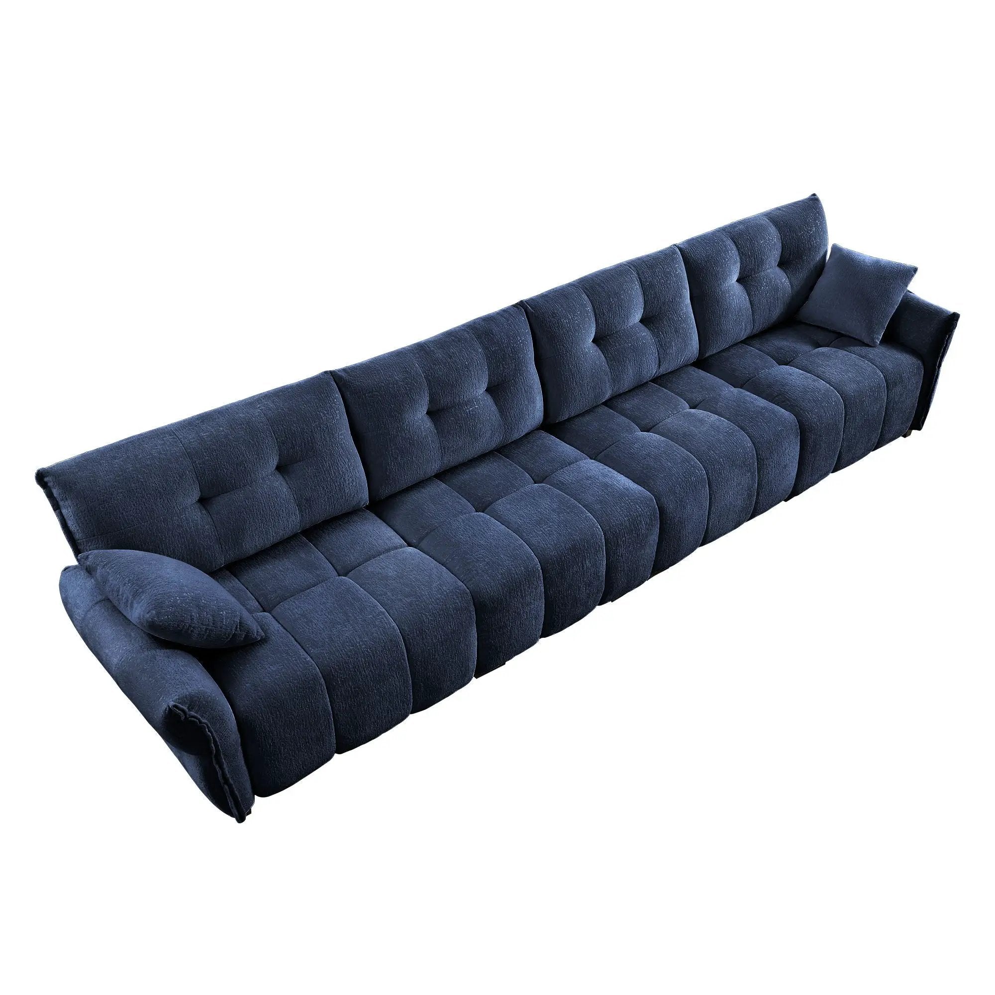 Modern Sofa & Pillows, Textured Cover, High Rebound Cushions by HouseOfZazla