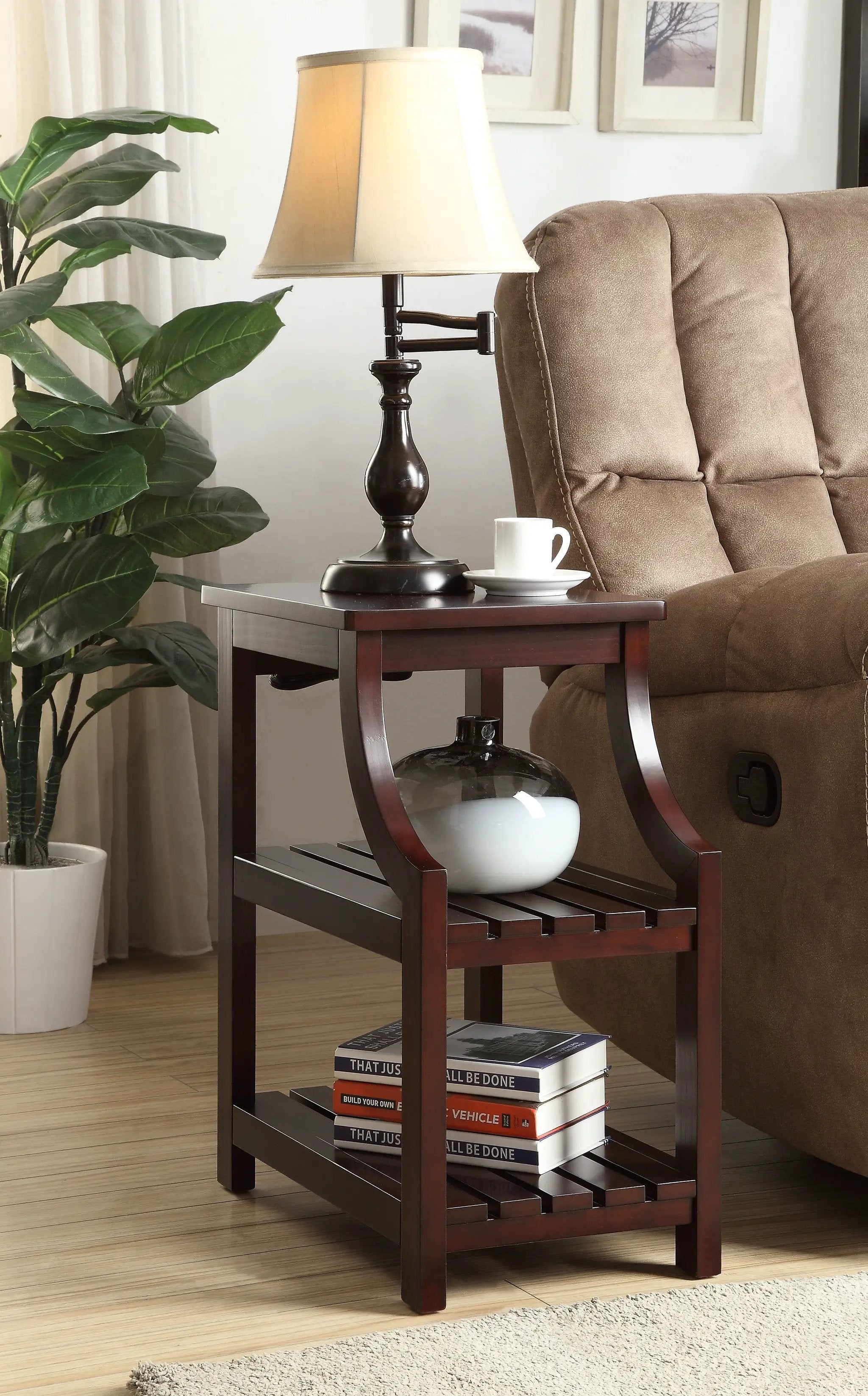 Wasaki - Accent Table With USB - Espresso by Unique Piece Furniture