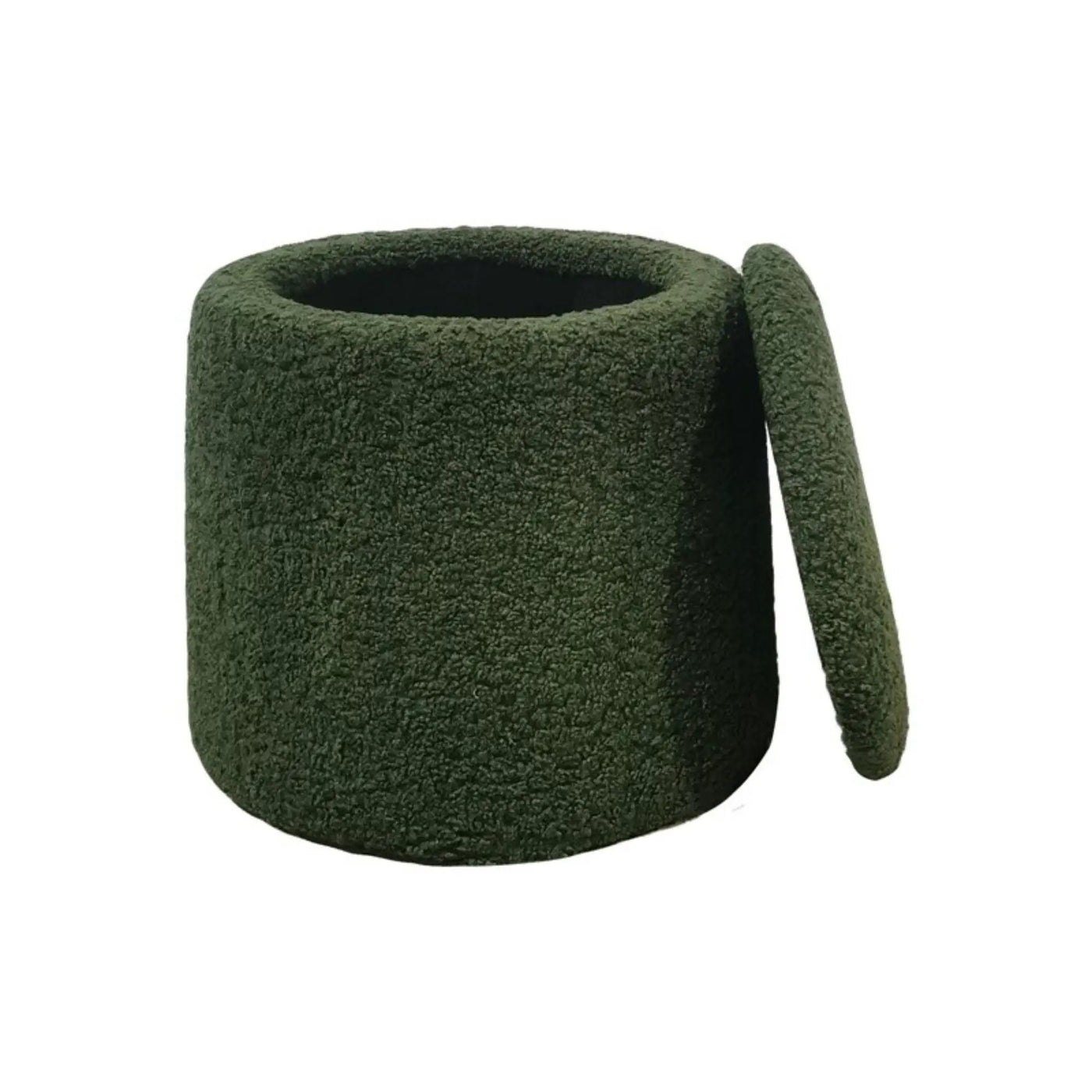 Elegant Round Storage Ottoman Upholstered by HouseOfZazla