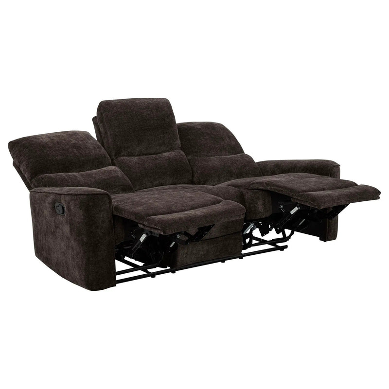 Navarro 2-piece Upholstered Reclining Sofa Set Dark Brown by Unique Piece Furniture