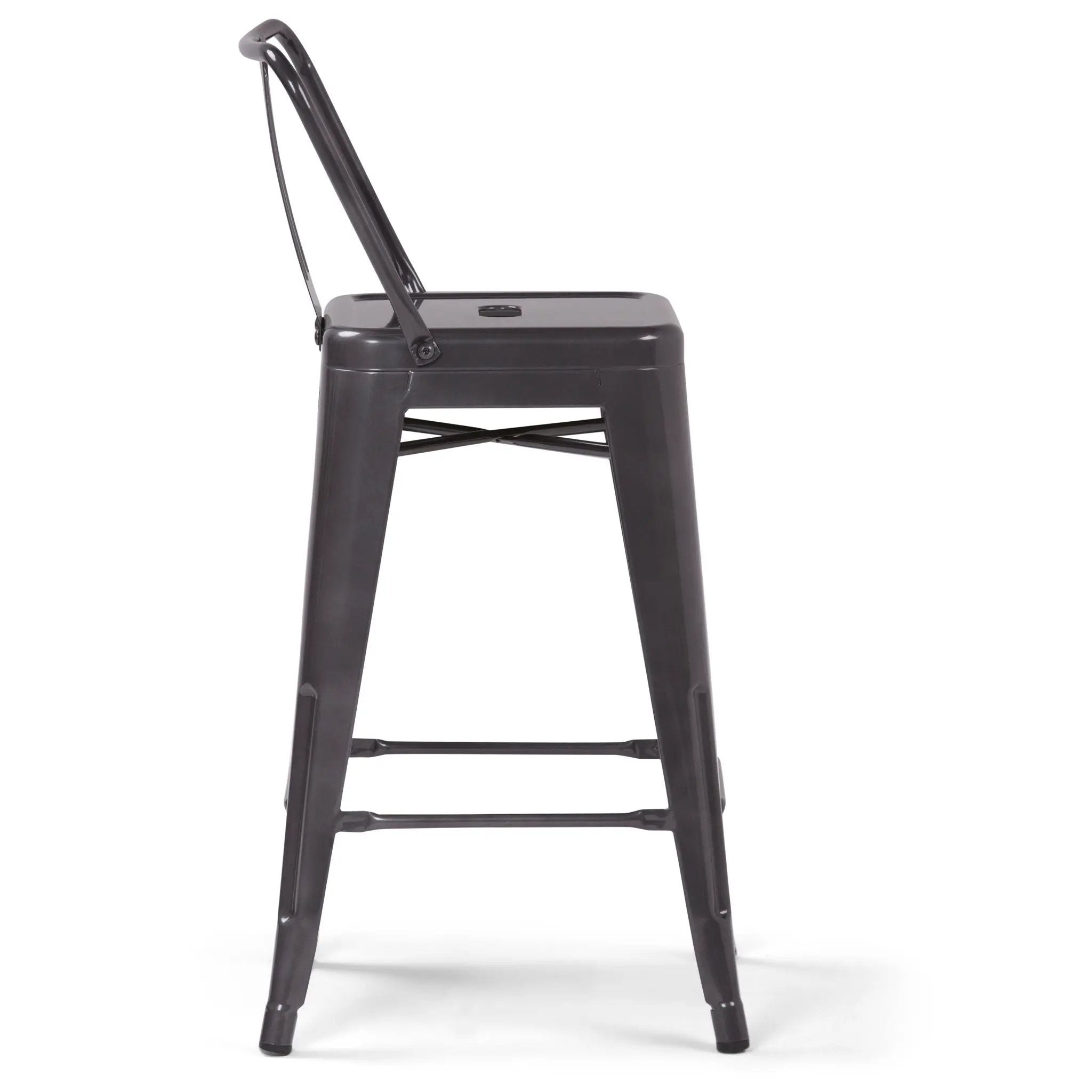 Rayne - Curved Back Metal Stool (Set of 2) by Unique Piece Furniture