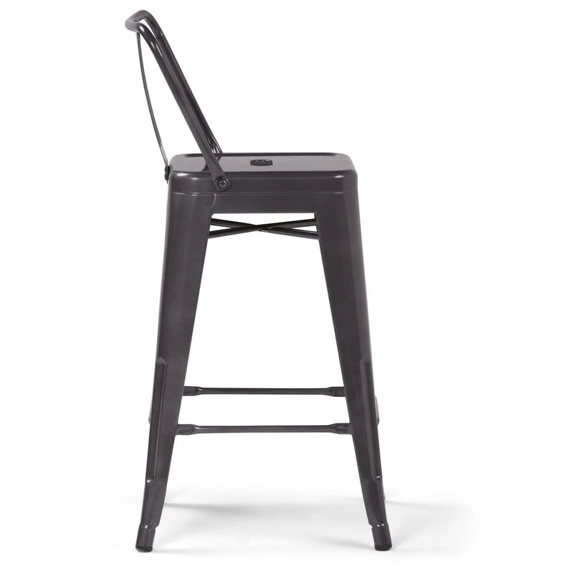Rayne - Curved Back Metal Stool (Set of 2) by Unique Piece Furniture