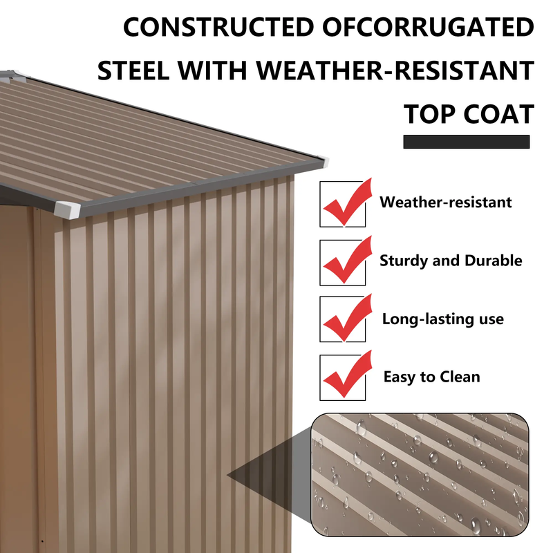 8FT x 6FT Garden Shed with Apex Roof by HouseOfZazla