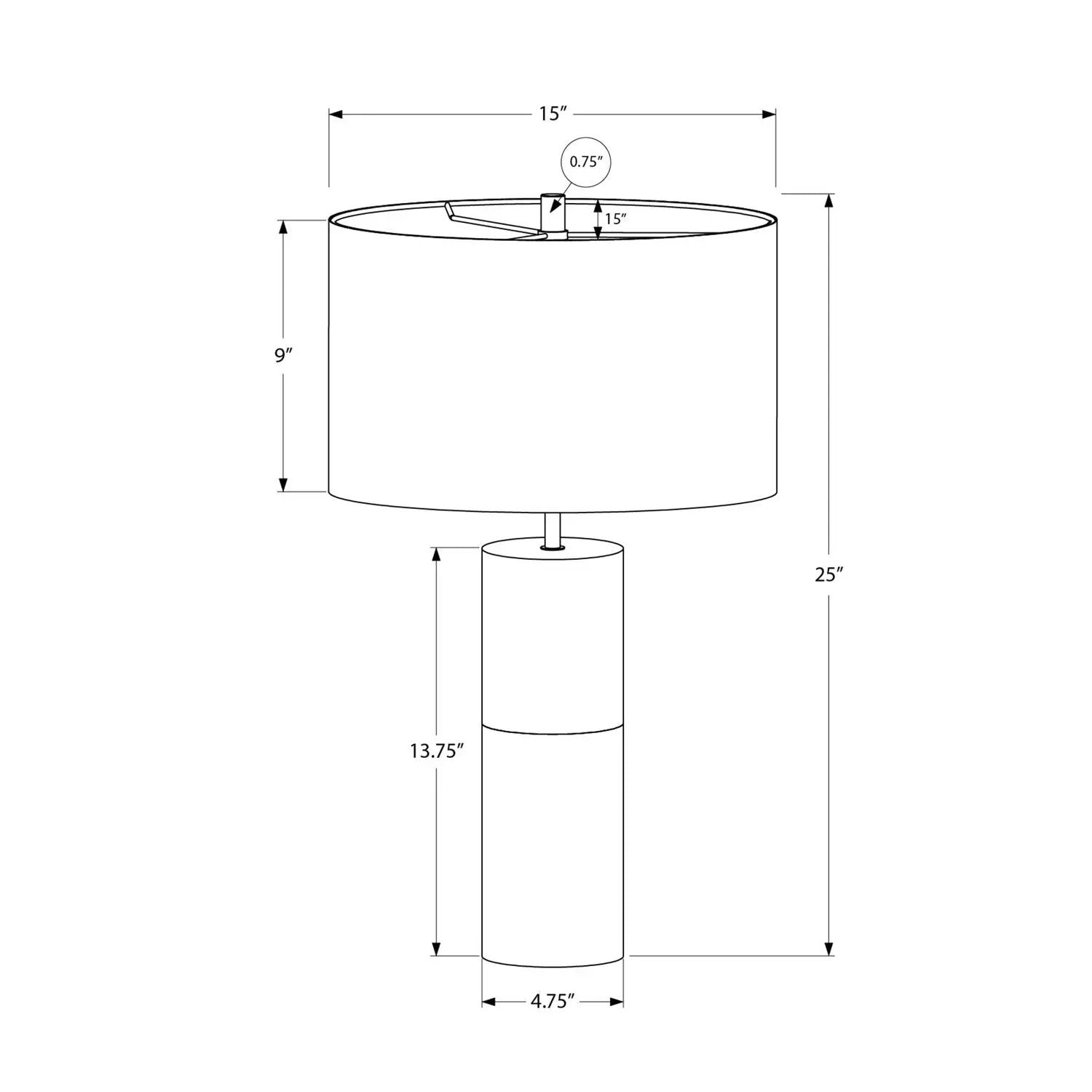 Lighting, Table Lamp, Concrete, Contemporary - Black / Gold by Unique Piece Furniture