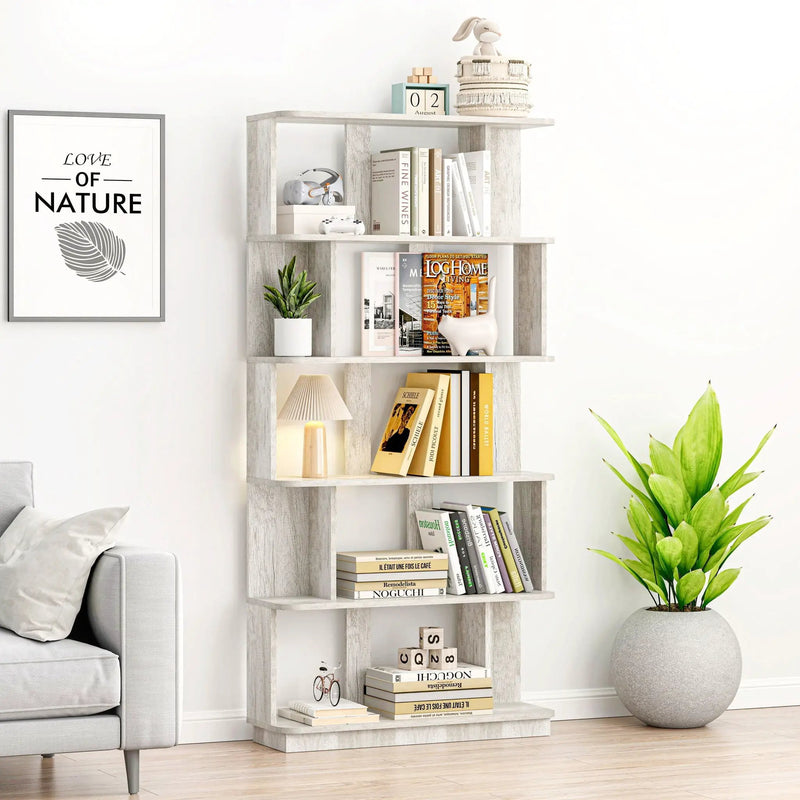 Modern 5 Tier Open Storage Bookcase by HouseOfZazla