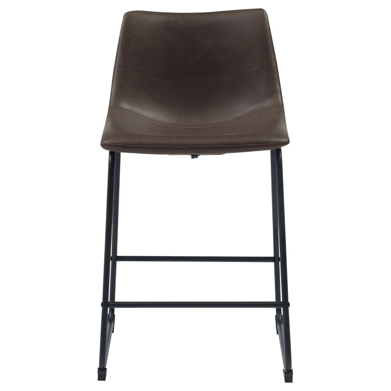 Armless Counter Height Stools (Set of 2) - Brown by HouseOfZazla
