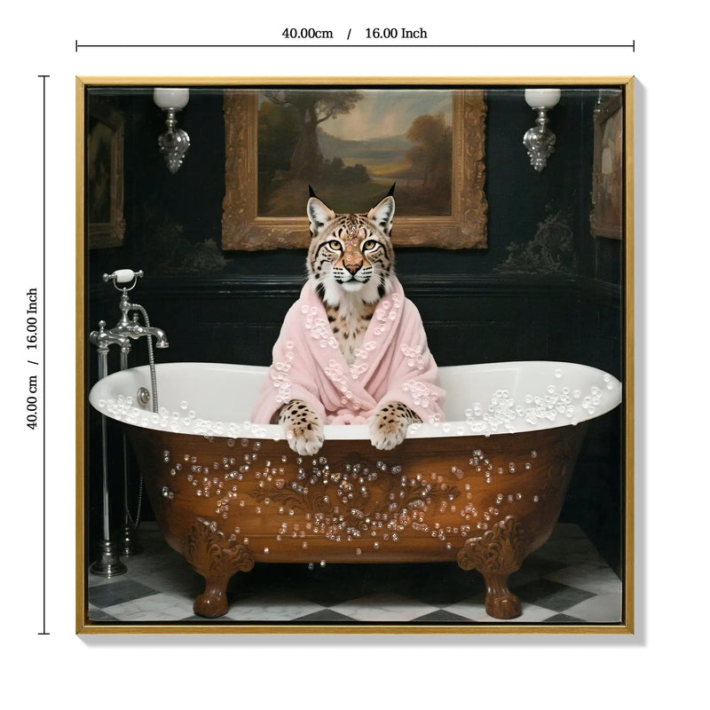 Tiger in Bathtub Wall Art Print Poster by HouseOfZazla